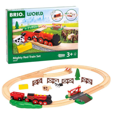 BRIO Mighty Red Train Set wooden railway toy